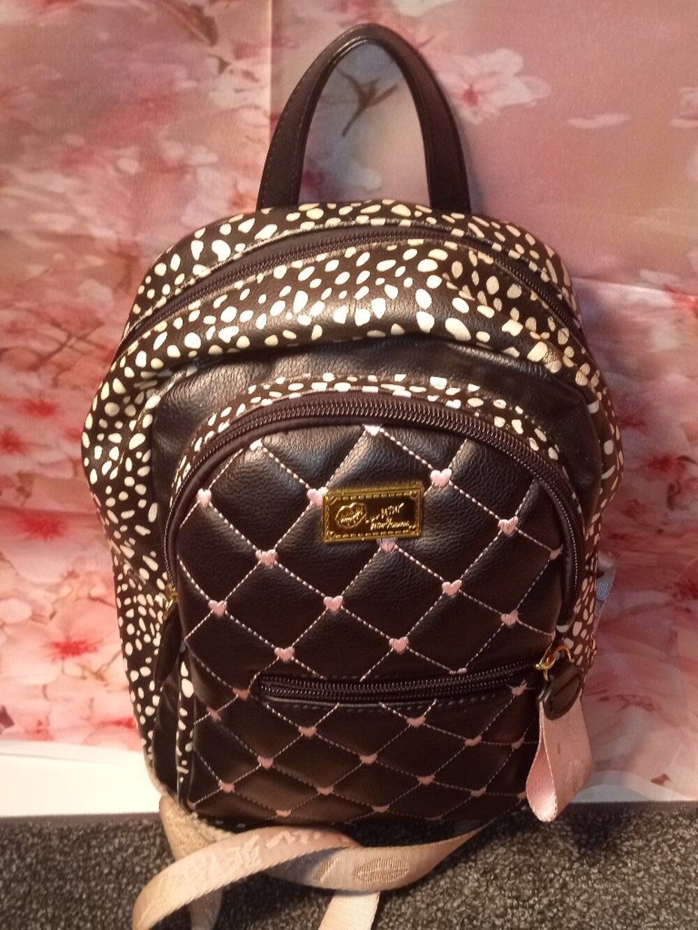 BETSEY JOHNSON LUV BETSEY QUILTED MINI BACKPACK